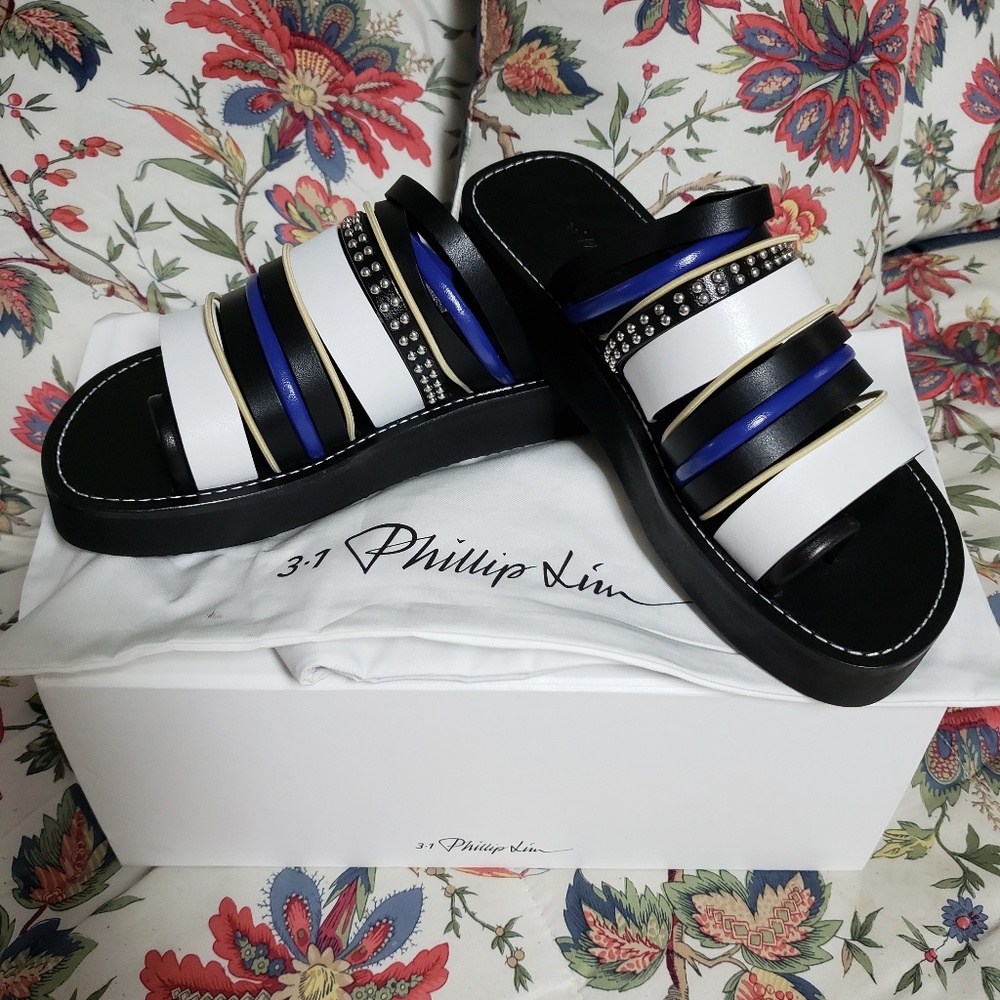 3.1 Phillip Lim Strappy Flatforms EU 38 7.5